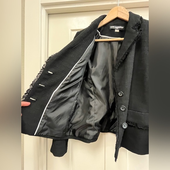 Black Tweed Blazer by Karl Lagerfield 6 - Picture 7 of 9